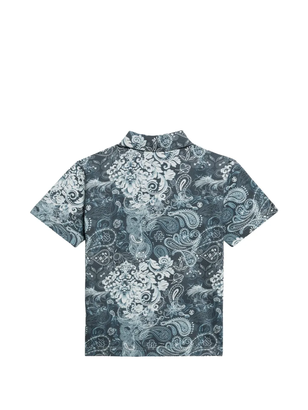 Roberto Cavalli Junior Poloshirt met paisley-print Blauw