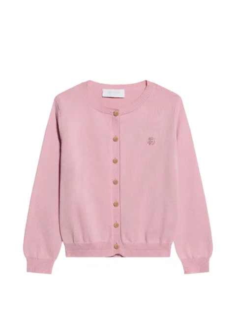Roberto Cavalli Junior logo-embroidered cardigan