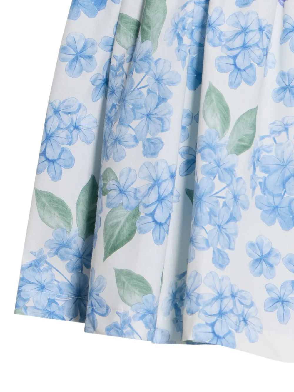 Roberto Cavalli Junior Jurk met Peter Pan kraag en bloemenprint Wit