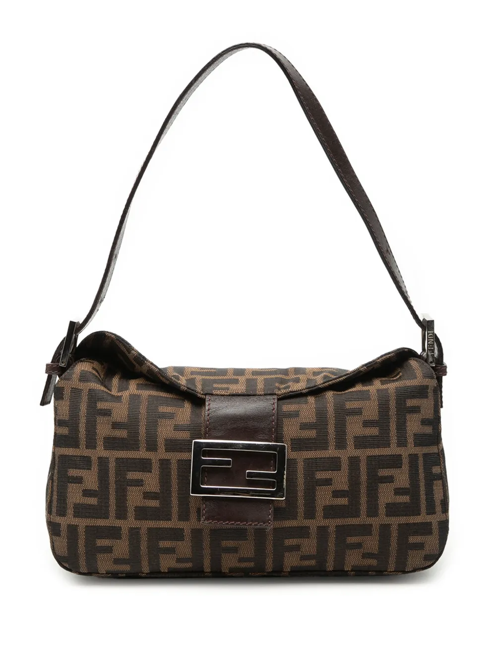 Fendi Pre-Owned 20th Century Zucca Canvas Double Flap shoulder bag - Brown