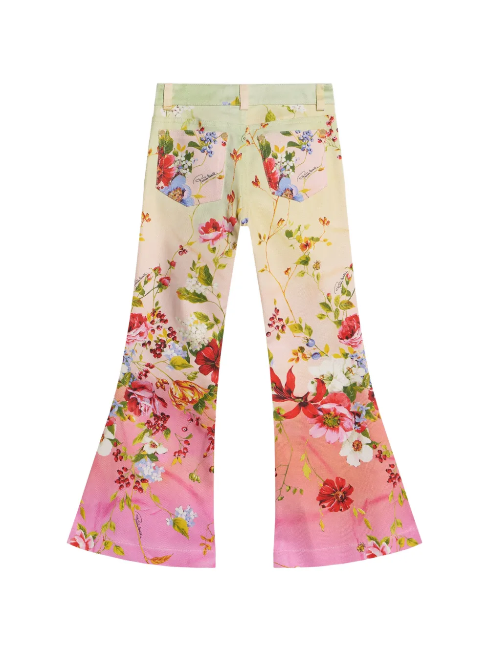 Roberto Cavalli Junior Miami broek met bloemenprint Beige