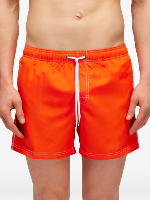 Sundek bañador con parche del logo y rayas