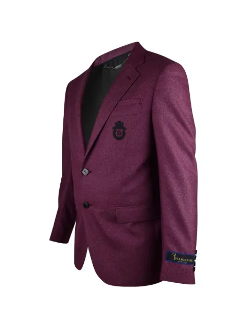 Billionaire logo-embroidered blazer