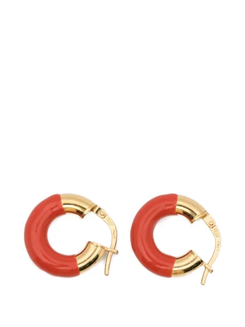 FERSERA enamel-detail hoop earrings