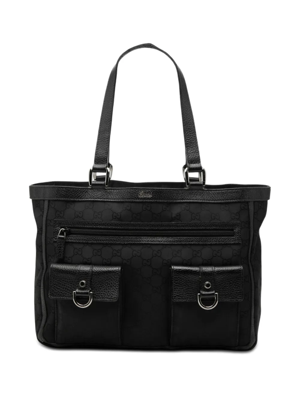 Gucci Pre-Owned 2000-2015 GG Nylon Abbey D Ring Pocket tote bag - Nero