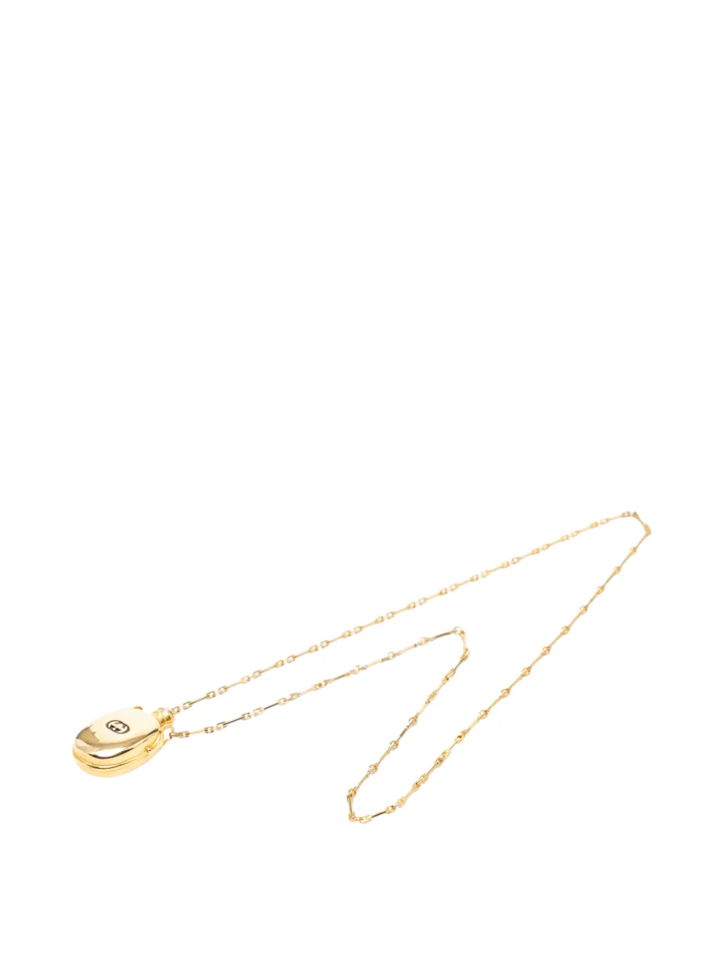 Gucci Pre-Owned 20th Century Gold Plated Perfume Bottle Pendant Necklace costume necklace - Oro