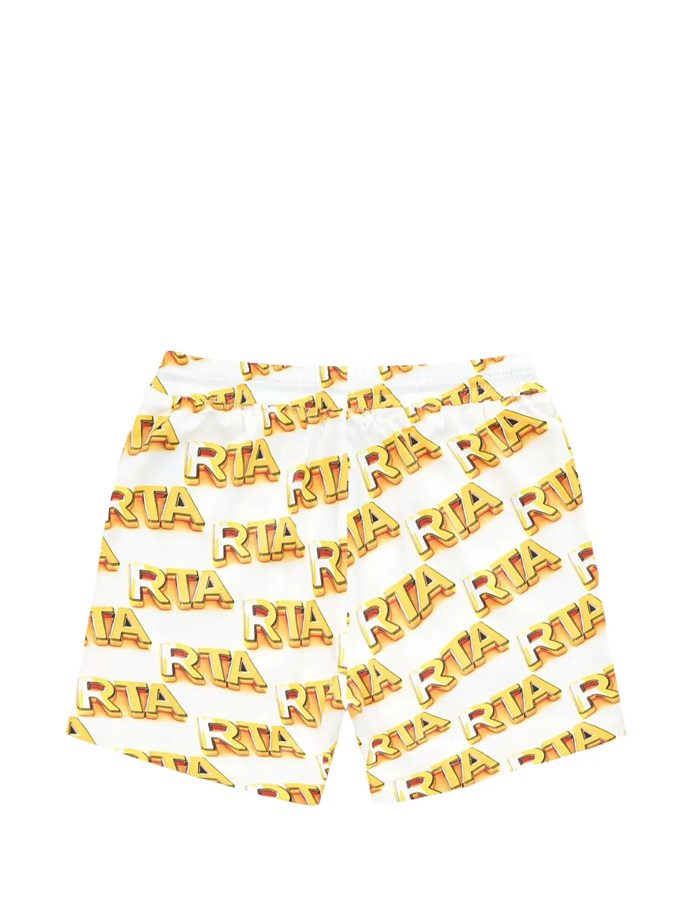 RTA Clyde logo-print mini shorts - Bianco