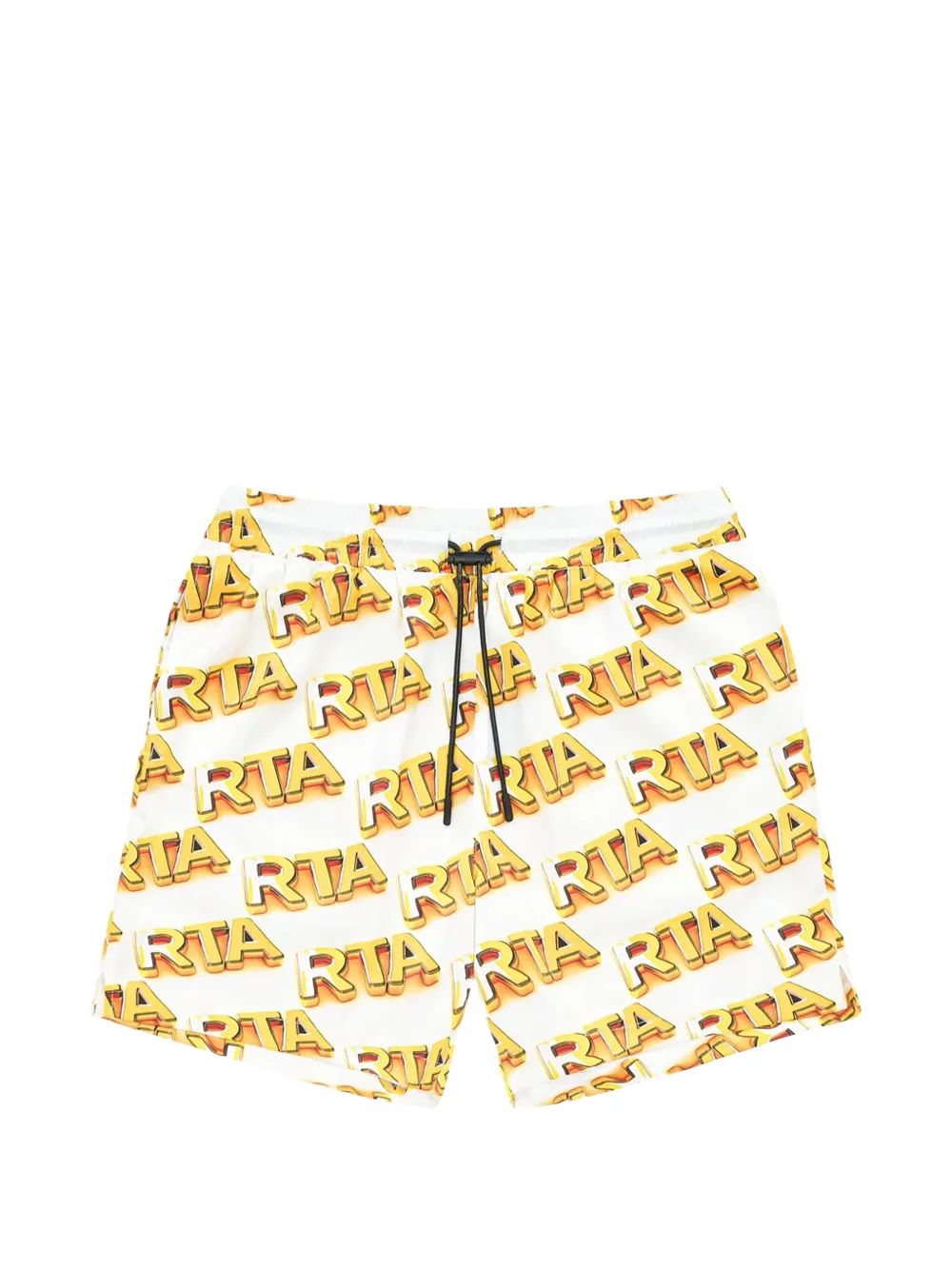 RTA Clyde logo-print mini shorts - White