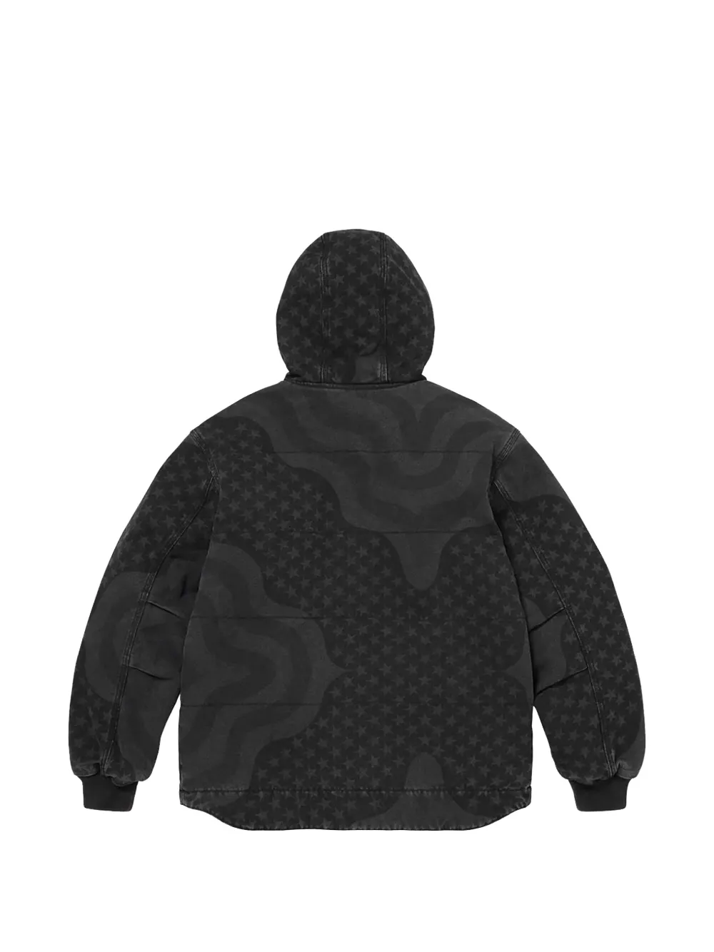 Supreme Gewatteerd jack met capuchon Zwart