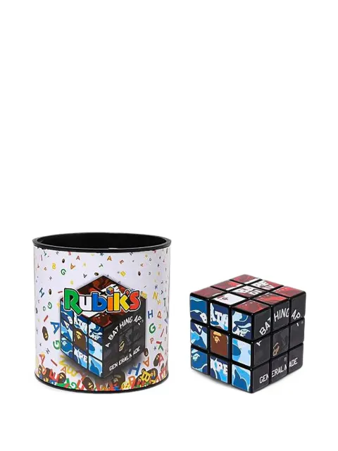 A BATHING APE® x Rubik's logo-print cube