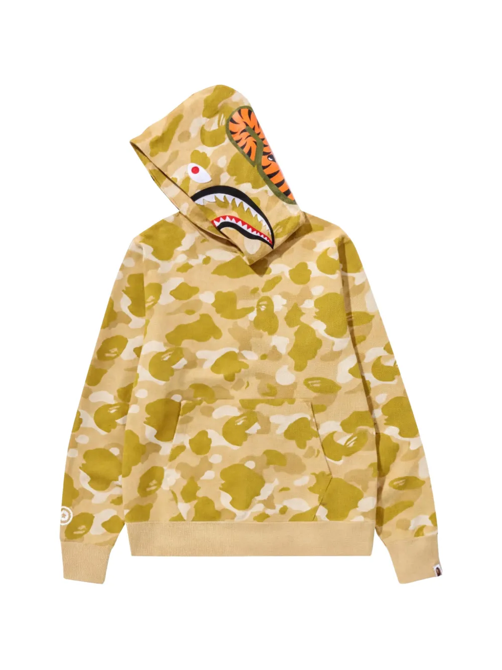 A BATHING APE Color Camo Shark hoodie Geel