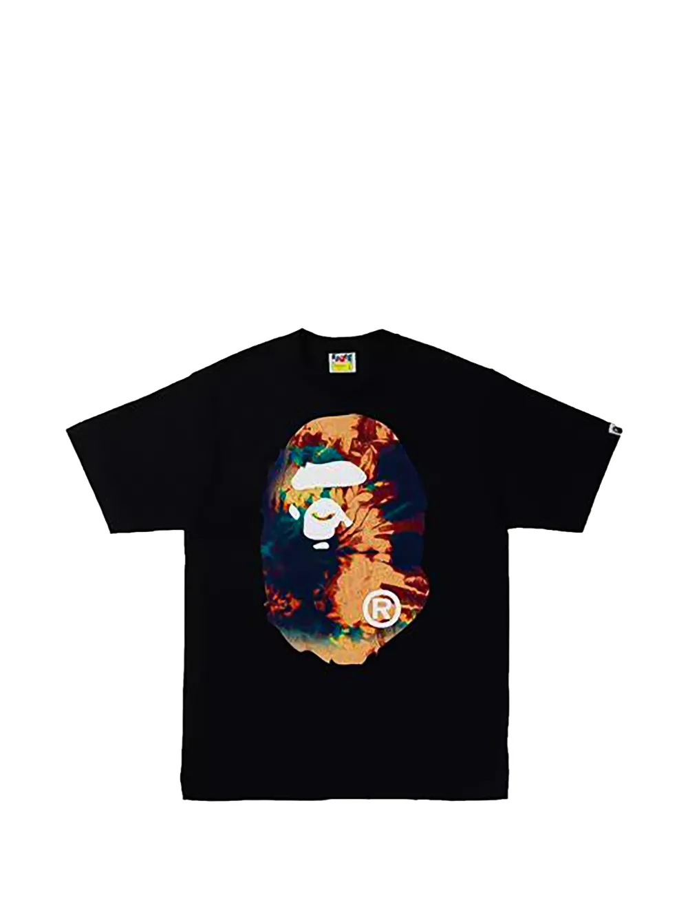 A BATHING APE® Ape Head tie-dye T-shirt - Nero