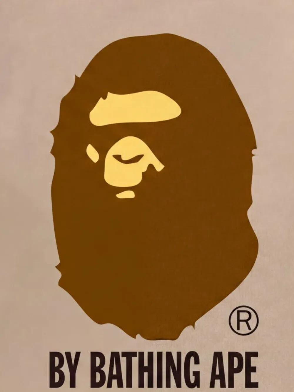 A BATHING APE T-shirt met lange mouwen Beige