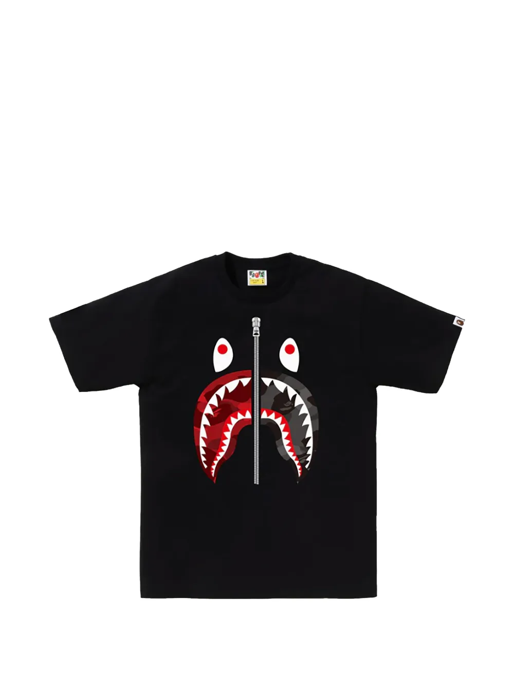 A BATHING APE® Shark Color Camo T-shirt - Nero