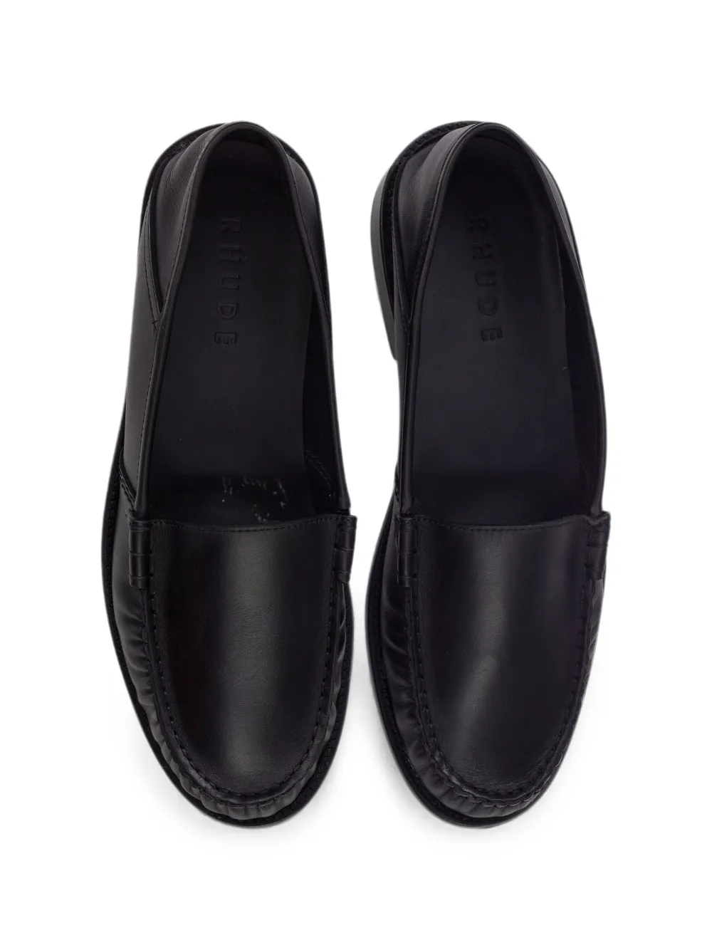 RHUDE almond-toe loafers Zwart