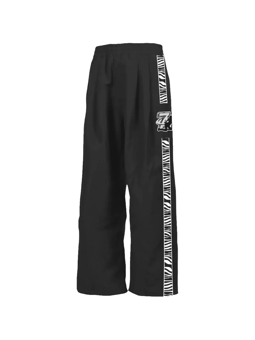 Triple Sevens Booby Trap zebra-print track pants - Nero