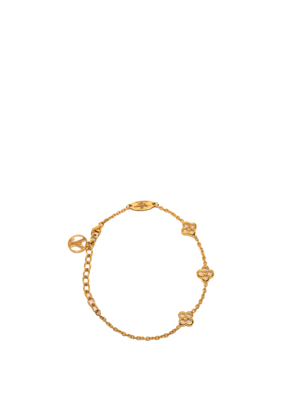 Louis Vuitton Pre-Owned 2018 Gold Plated Monogram Flower Bracelet costume bracelet