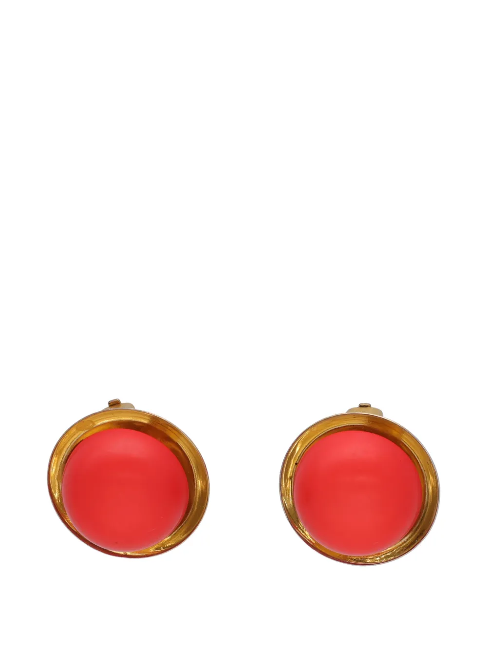 Gianfranco Ferre Studio Vintage cabochon clip-on earrings - Oro
