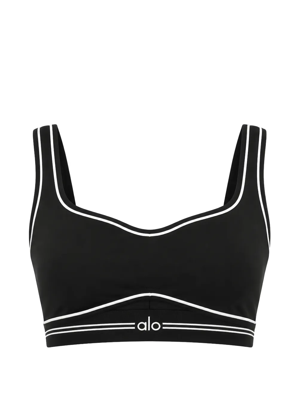 Alo Yoga Sport-BH mit Logo - Schwarz