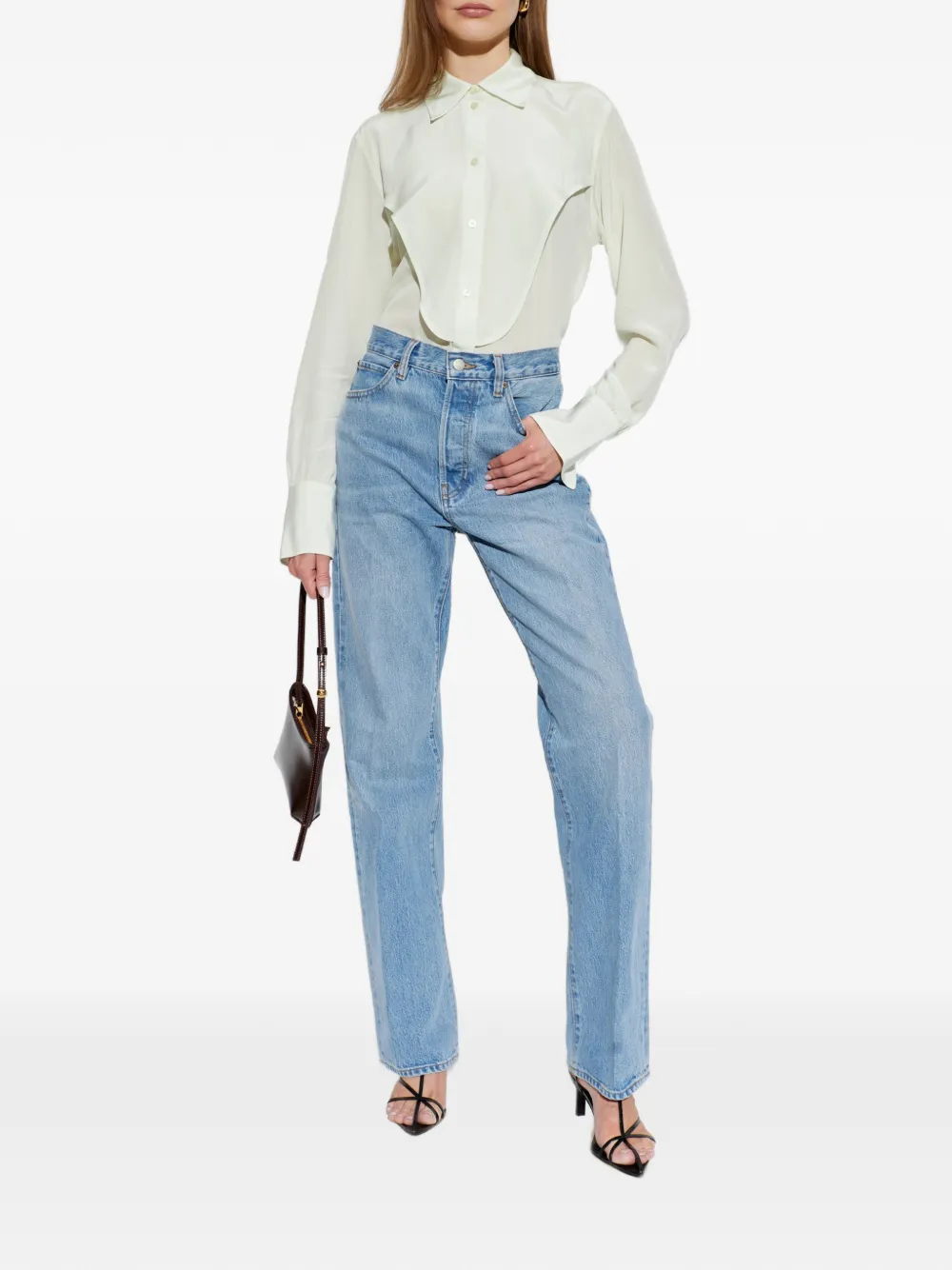 FRAME The Vertical high waist jeans Blauw