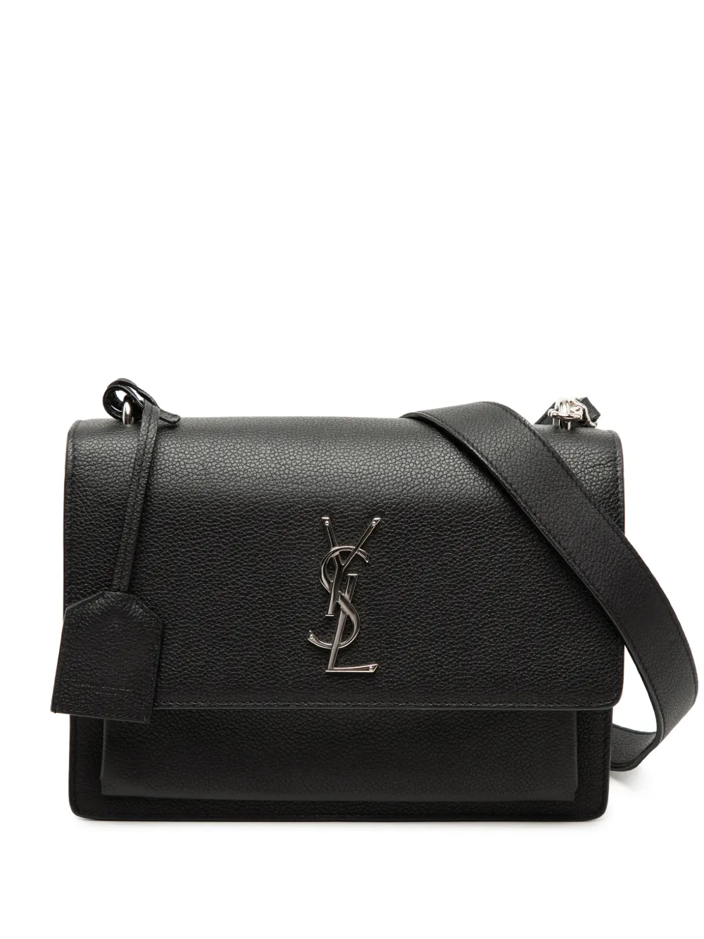 Saint Laurent Pre-Owned 2016 Medium Grained Calfskin Monogram Sunset crossbody bag - Nero