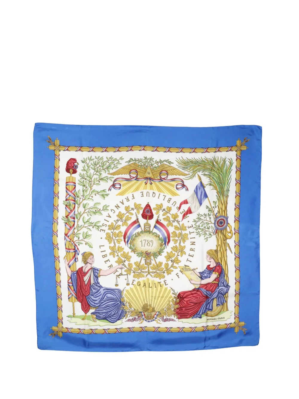 Hermès Pre-Owned 2000-2020 Republique Francaise Liberte Egalite Fraternite 1789 Silk Scarf scarves - Multicolore