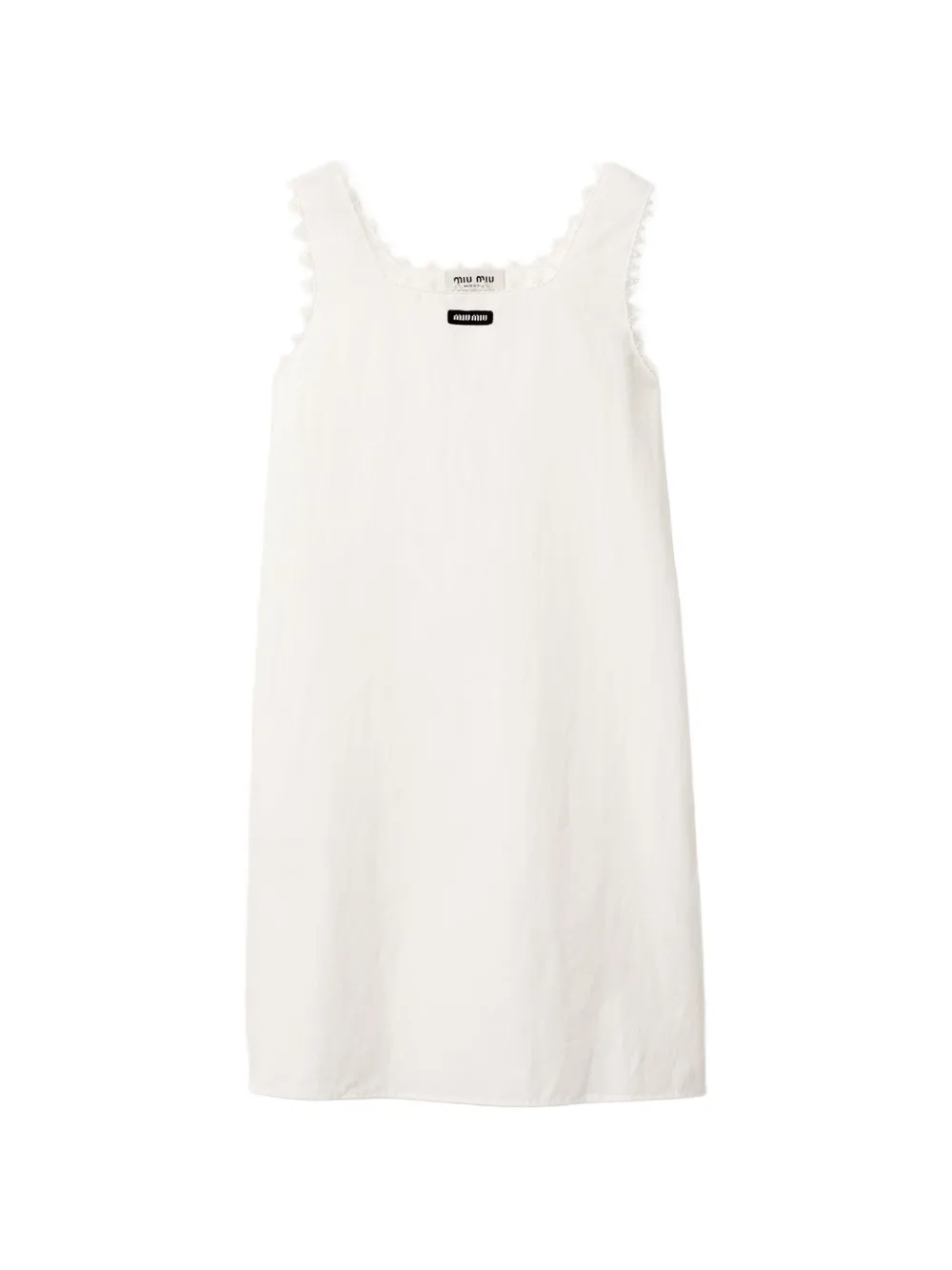 Miu Miu slubbed poplin dress - White