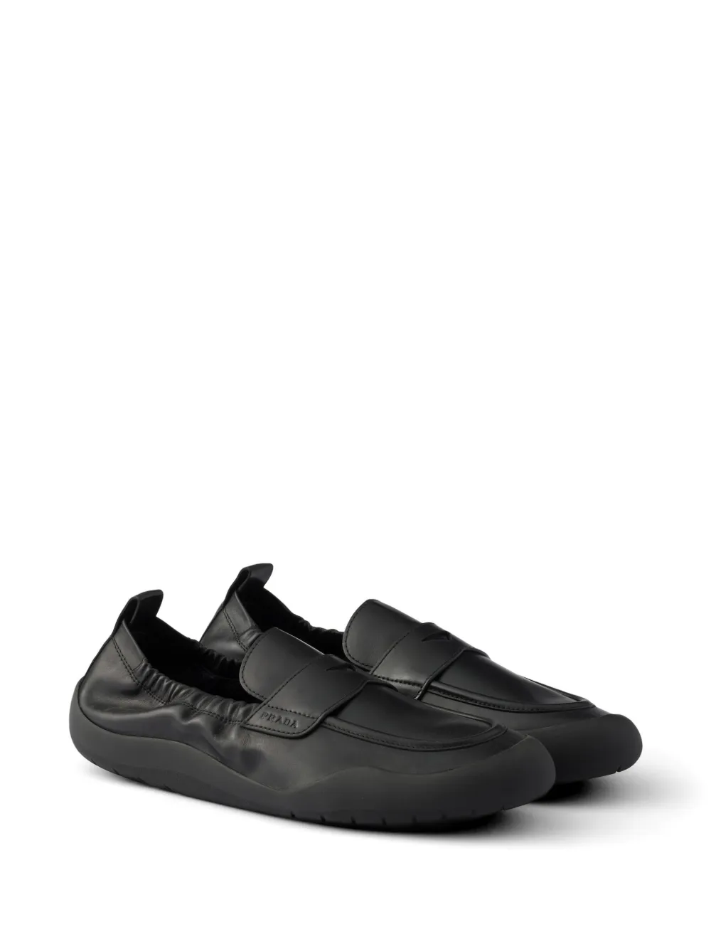 Prada Speedrock lederen loafers Zwart