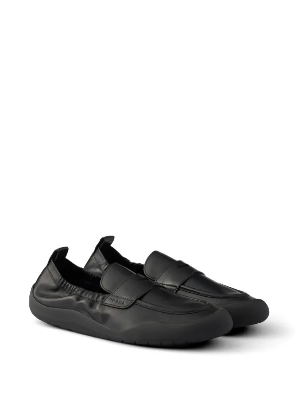 Prada Speedrock Leather Loafers | Black | FARFETCH