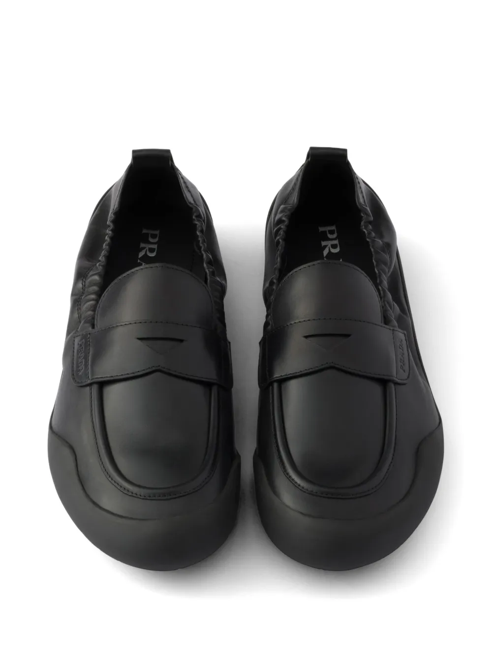 Prada Speedrock lederen loafers Zwart