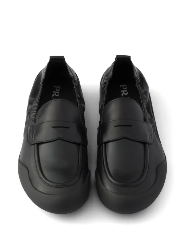 Prada Speedrock Leather Loafers | Black | FARFETCH