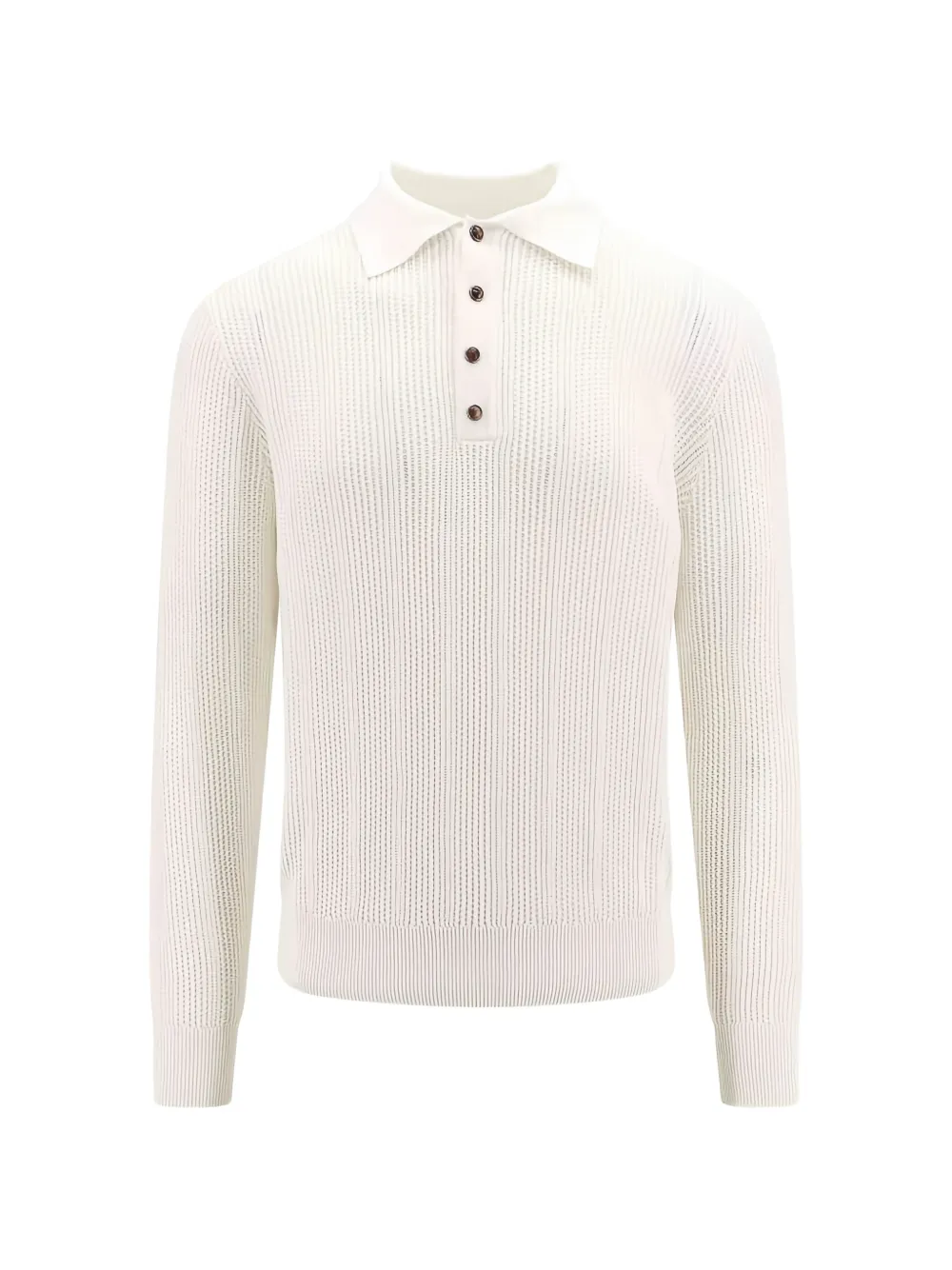 Brunello Cucinelli knitted polo shirt - Toni neutri