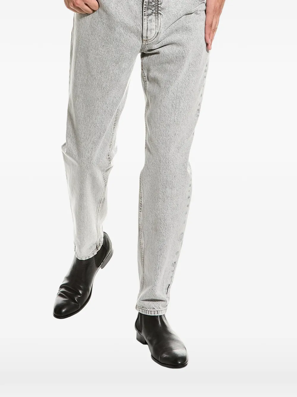 Brunello Cucinelli acid-wash five-pocket jeans - Grigio