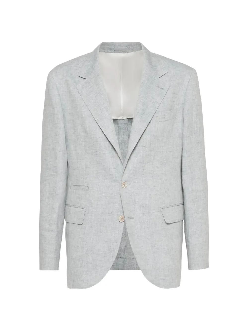 Brunello Cucinelli notched-lapels single-breasted blazer - Grey