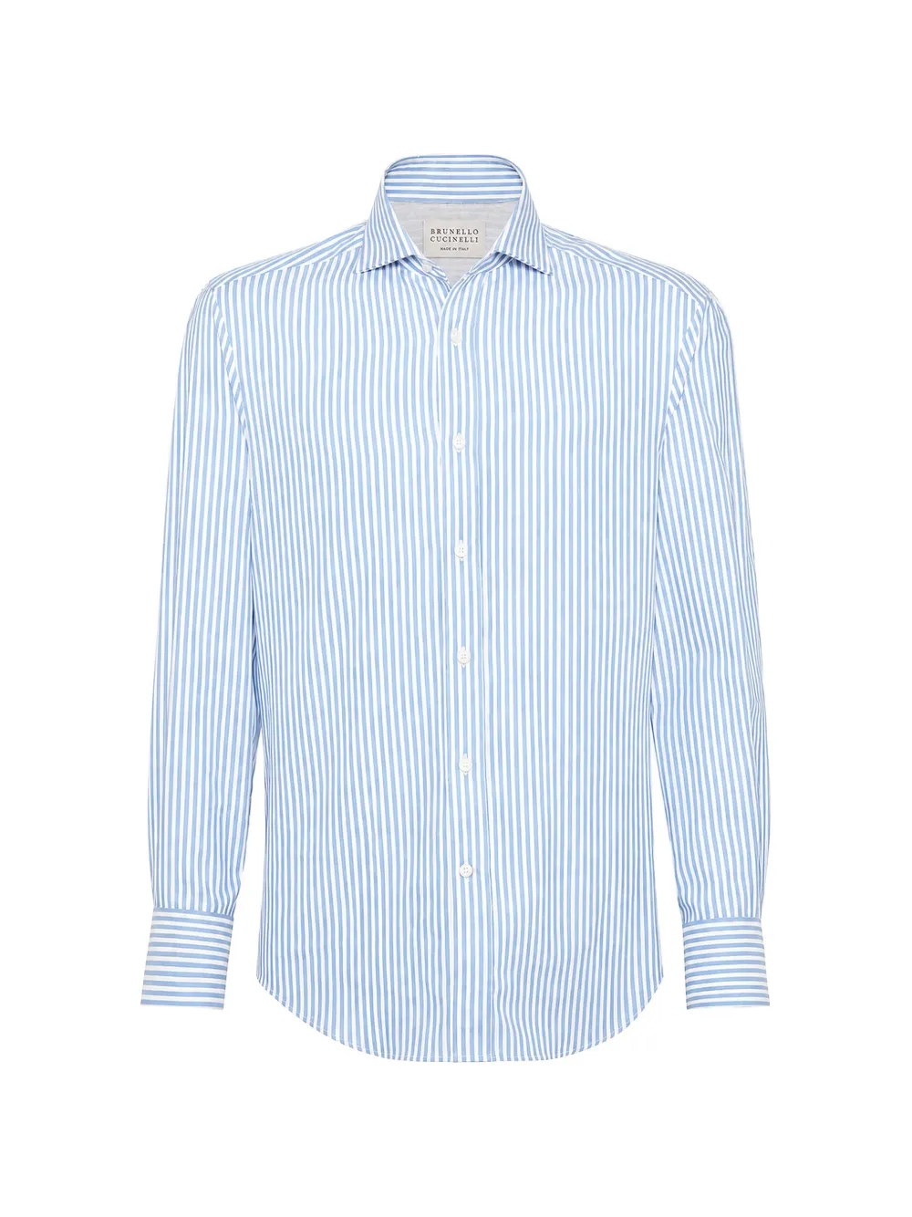 Brunello Cucinelli striped long-sleeve shirt - Blu