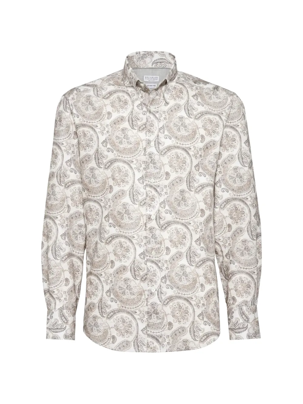 Brunello Cucinelli paisley-print cotton shirt - Nude
