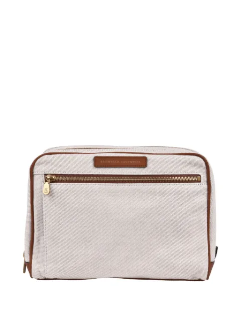 Brunello Cucinelli two-tone wash bag