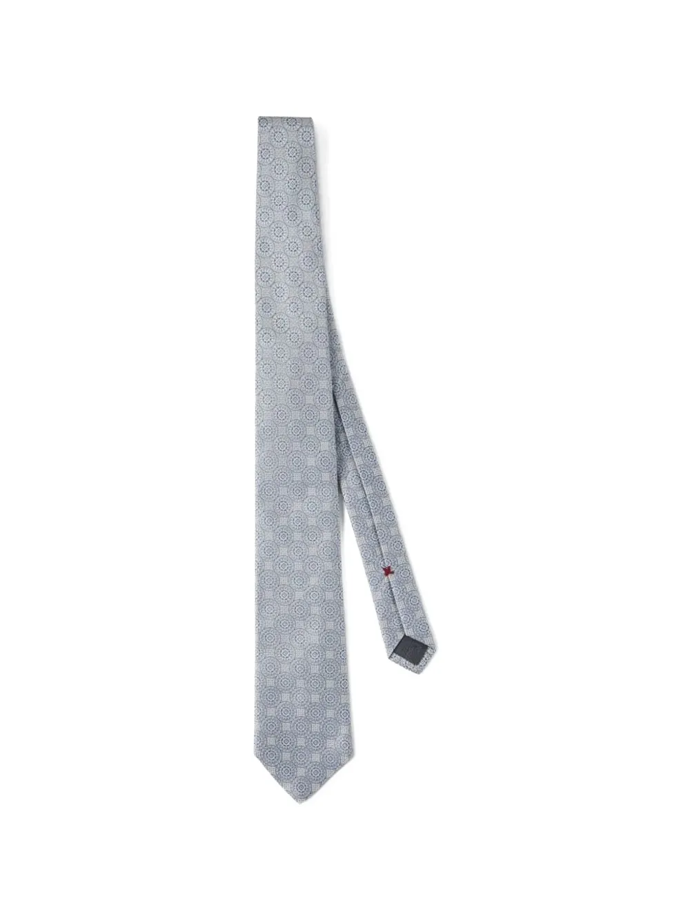 Brunello Cucinelli patterned silk tie - Grigio