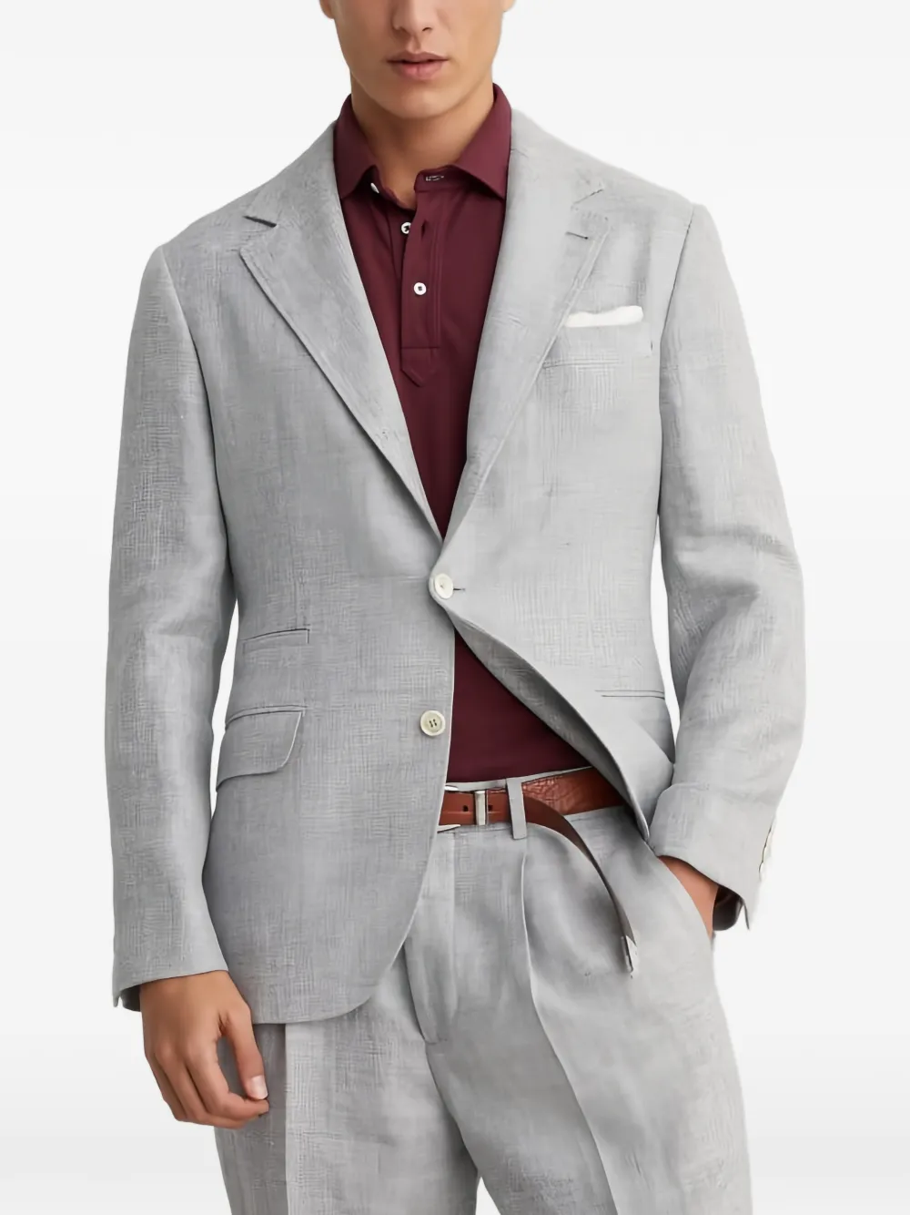 Brunello Cucinelli single-breasted notched-lapel blazer - Grau