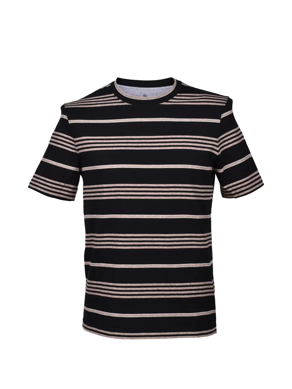 Brunello Cucinelli striped crew-neck T-shirt - Schwarz