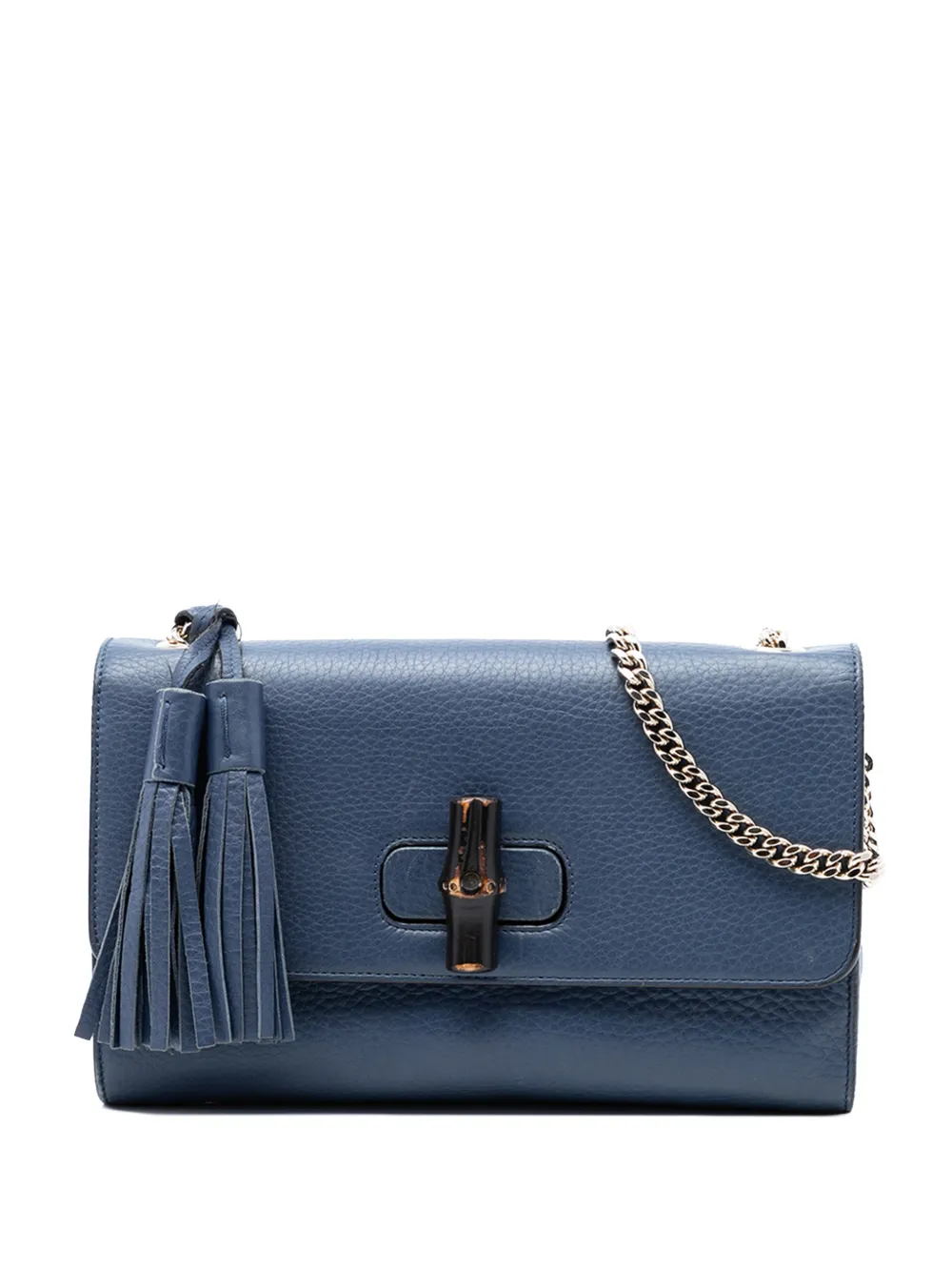 Gucci Pre-Owned 2016-2025 Medium Leather Miss Bamboo crossbody bag - Blau