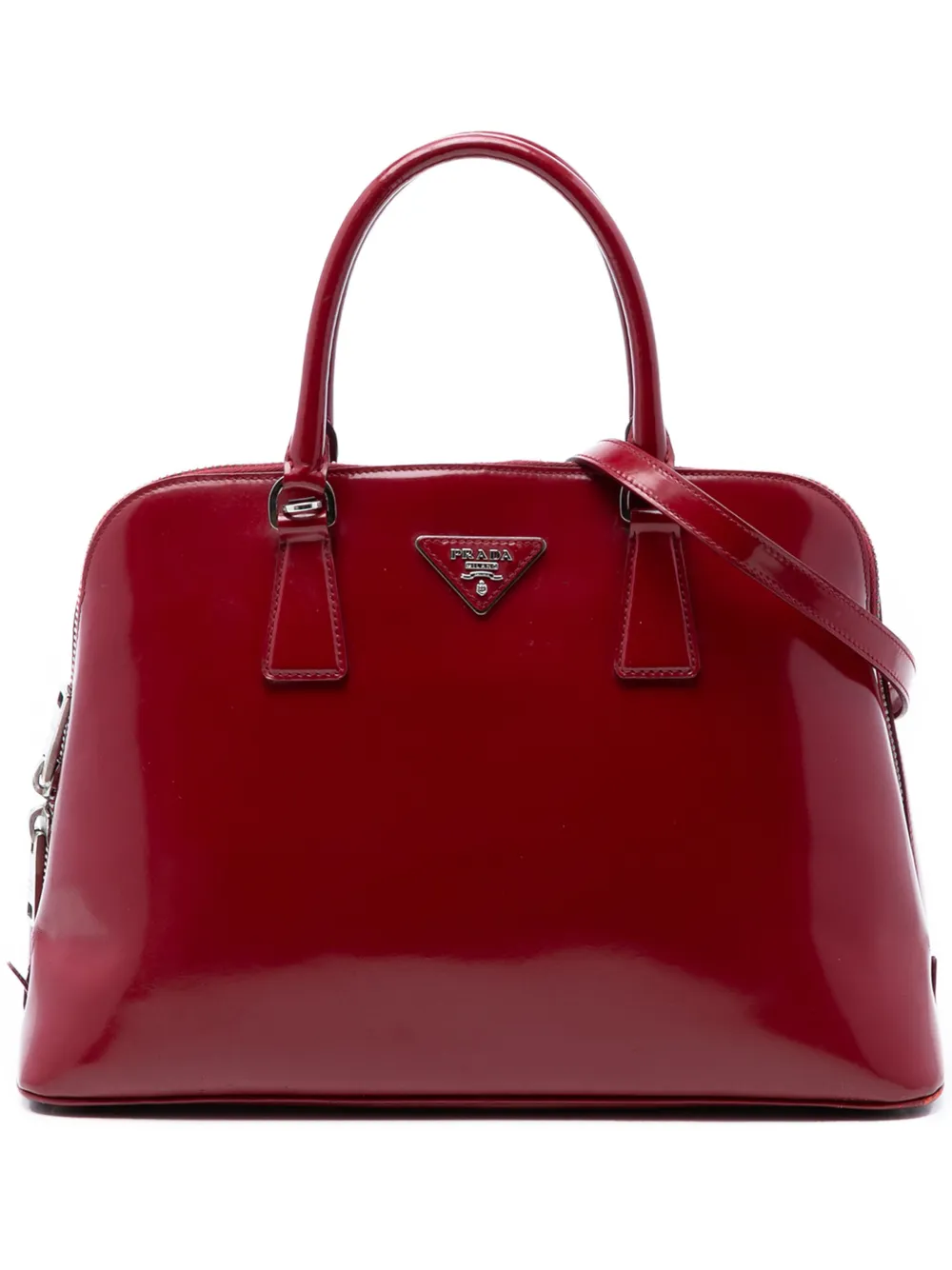 Prada Pre-Owned 2010-2026 Large Spazzolato Promenade satchel - Rosso