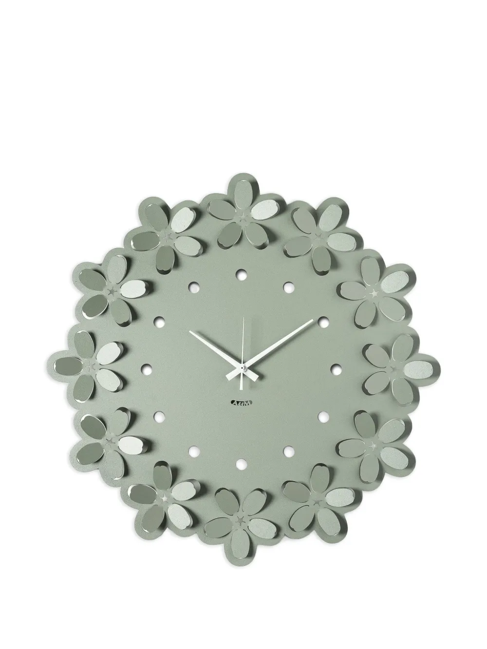 Arti & Mestieri Ume flower-detail wall clock - Verde