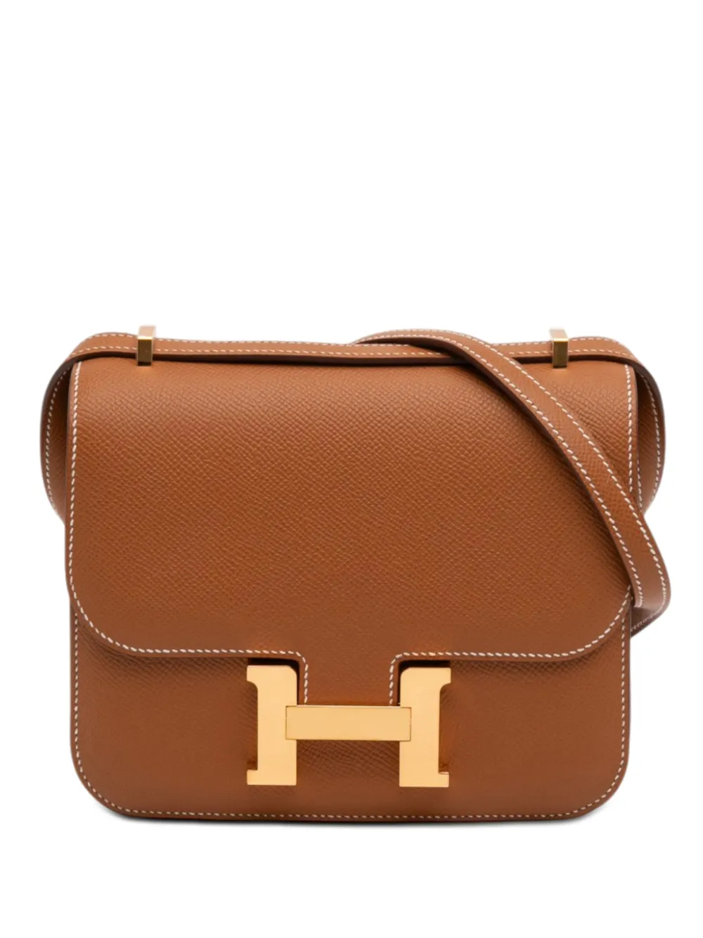 Hermès Pre-Owned 2024 Mini Epsom Constance III 18 crossbody bag - Marrone