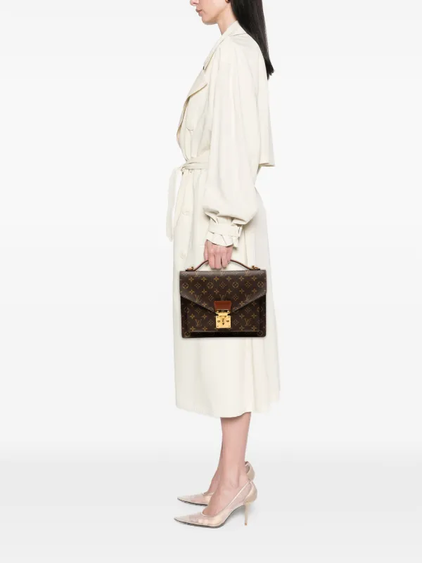 Louis Vuitton Pre-Owned 2004 Monogram Monceau 28 Satchel | Brown