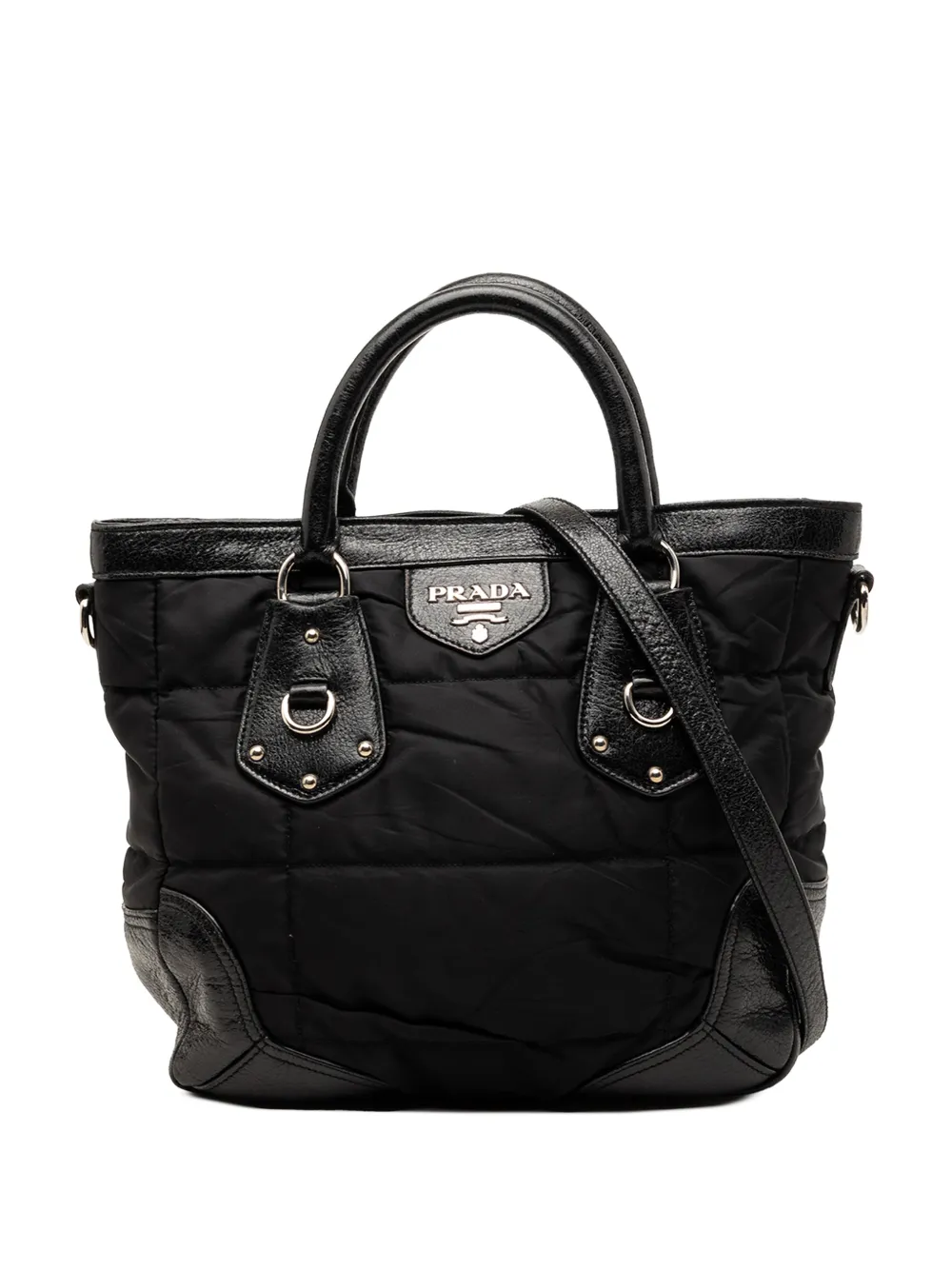 Prada Pre-Owned 2000-2013 Tessuto Cervo Lux 24H Tote satchel - Black