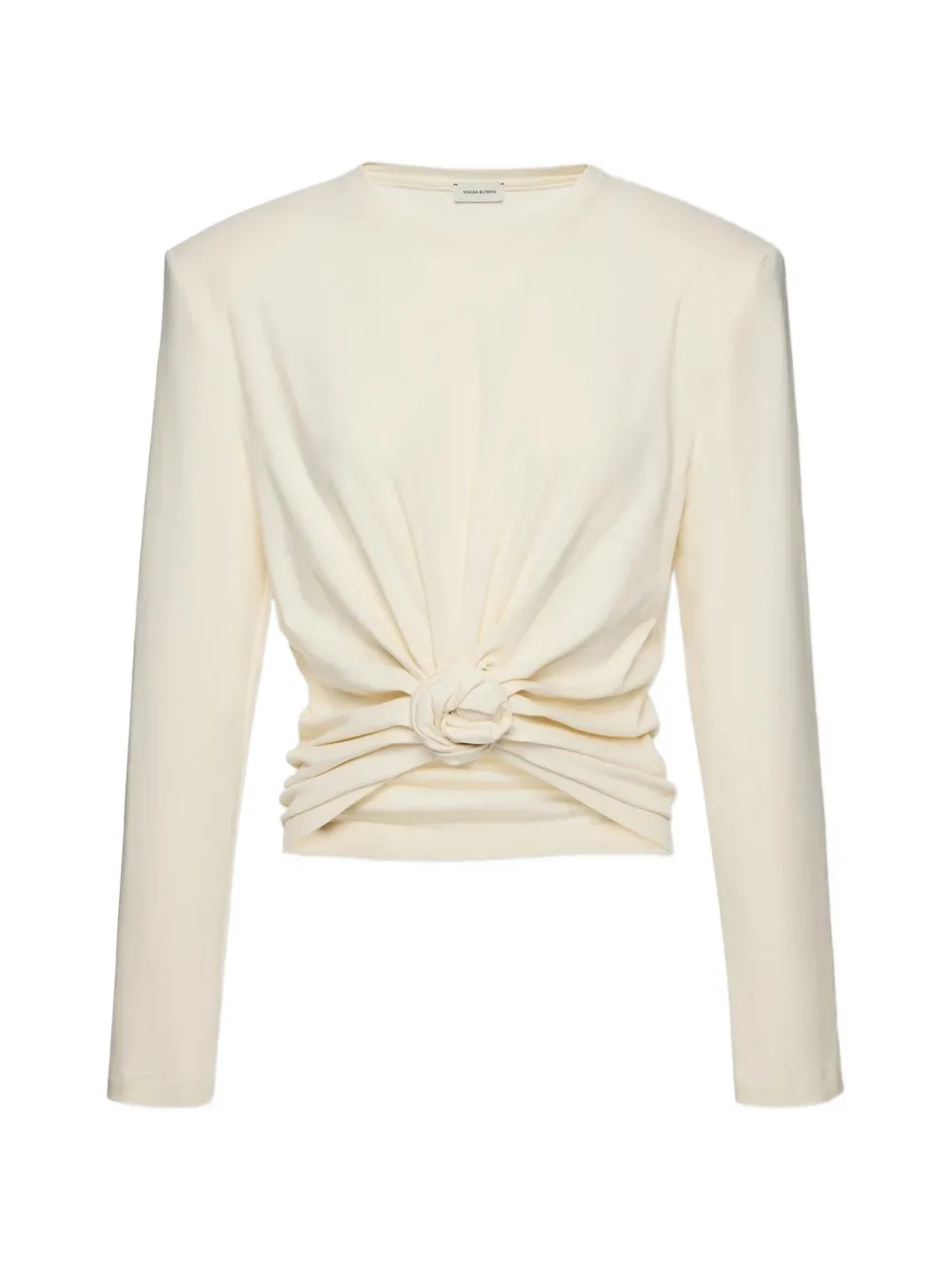 Magda Butrym knotted-detail long-sleeved top - Weiß