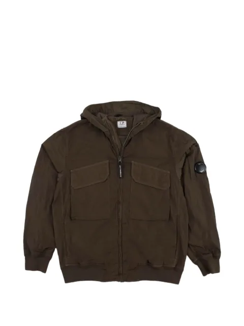 C.P. Company Kids lens-detail hooded jacket