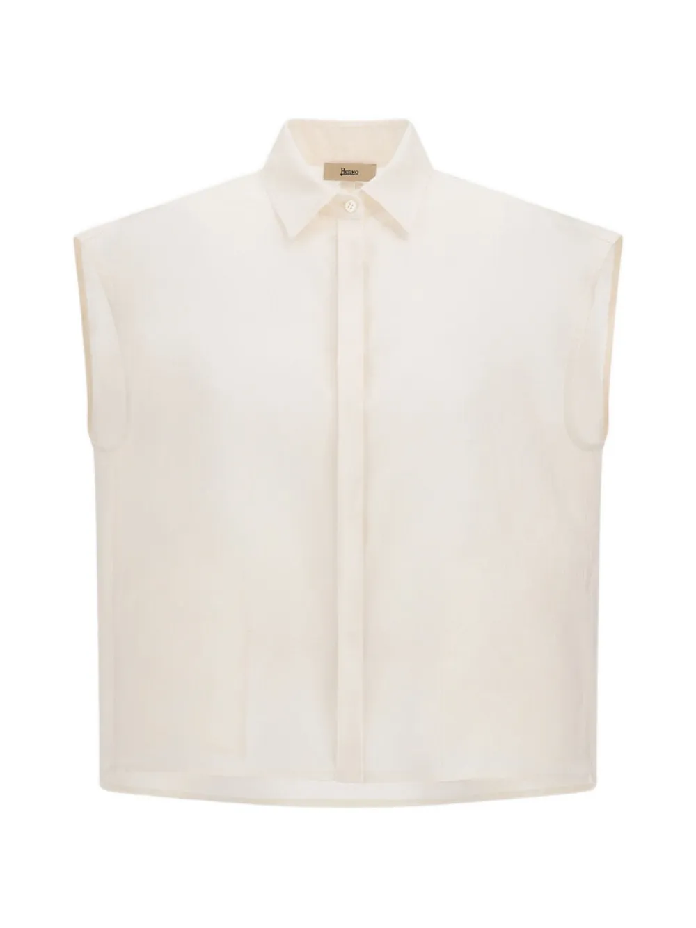 Herno sleeveless boxy-fit shirt - Bianco