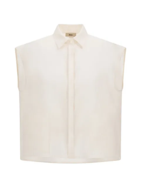 Herno sleeveless boxy-fit shirt